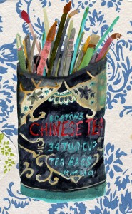 Chinese Tea Tin Greeting Card by Carpe Diem Papers
